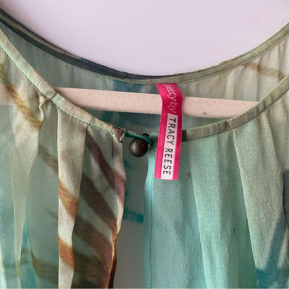 Designer Tracy Reese vintage sheer silk dress / I believe it is a size 6